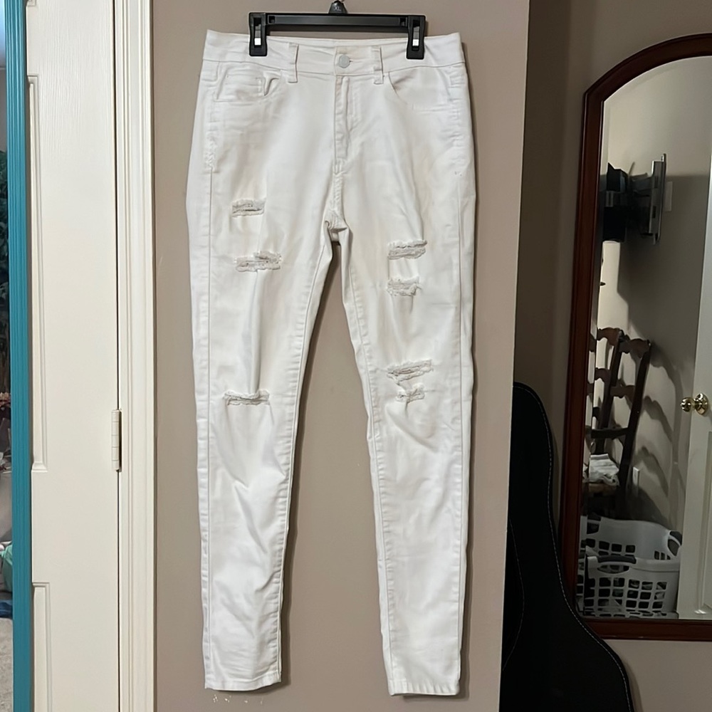 Wax Jean Los Angeles white ripped jeans